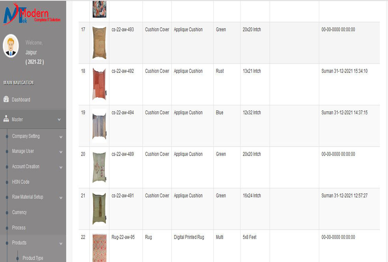 Textile ERP Development